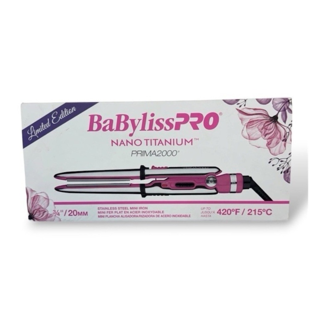New Rare BaBylissPRO: 3/4" Nano Titanium PRIMA2000 Styling Flat Iron New In Box